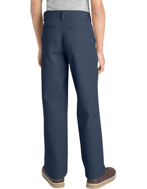 Dickies Boy's Flexwaist Flat Front Straight Leg School Uniform Pants – Adjustable Uniform Trousers for Schoolwear, Desert Sand, 20 Husky