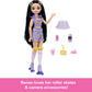 Barbie Dream Besties Doll and Accessories, Renee Posable Roller Skating Fashion Doll with Black Hair, 12 Video & Food Themed Pieces
