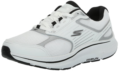 Skechers Men's Go Run Consistent 2.0 Wolf Sneaker, White/Silver, 8