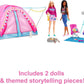 Barbie It Takes Two Camping Playset with Tent, 2 Barbie Dolls & 20 Pieces Including Animals, Telescope & Accessories, Toy for 3 Year Olds & Up (Amazon Exclusive)