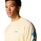 Columbia Men's PFG Terminal Tackle Long Sleeve Fishing Shirt, Lemon Wash/Blue Echo Logo, Small