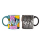 Silver Buffalo Disney Nightmare Before Christmas Jack and Sally Kiss 2 Pack Ceramic 3D Sculpted Mug Couple Set, 20 Ounces