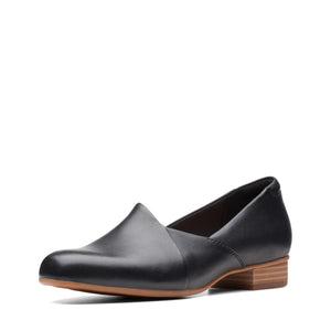 Clarks womens Juliet Palm Loafer, Black Leather, 8 US