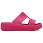 Crocs Women's Getaway Platform H-Strap Sandals, Wedge Sandals for Women, Dragon Fruit, 8