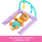 Barbie Skipper Doll & Nursery Playset with Accessories, Includes Twin Baby Dolls, 1 Crib, 1 Swing, 1 See-Saw & More