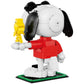 Brickcraft Peanuts Joe Cool Brick Building Kit (643-Piece Set), 2-in-1 Poseable Snoopy Figure with Woodstock, Display Base and Sunglasses, Collectible Display Gift
