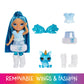 Rainbow High Littles Rainbow Fantasy Fairies + Pet – Sapphire, Blue 5.5" Posable Small Doll & Fantasy Dog Pet with Interchangeable Fairy Wings, Kids Gift 4+