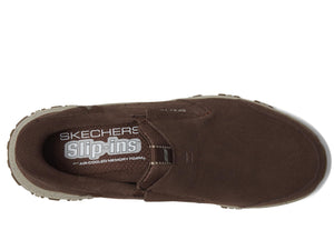 Skechers Men's Hillcrest Cedar Root Hands Free Slip-in Sneaker, Brown, 13