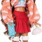 Barbie Dream Besties Doll and Accessories, Teresa Posable Roller Skating Fashion Doll with Brown Hair, 9Video Game Themed Pieces