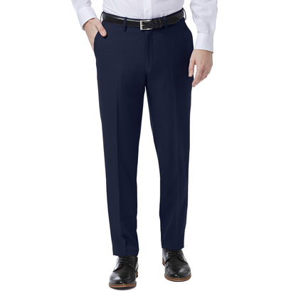 Haggar Mens Premium Comfort Stretch Slim Fit Dress Pants, Blue, 30W x 30L US