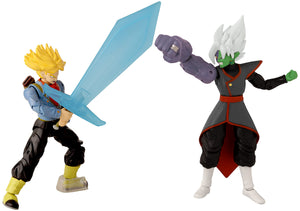 Bandai Dragon Ball Super Dragon Stars Battle Pack Future Trunks vs Fusion Zamasu Action Figure Set, 12 Pieces