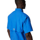 Columbia Mens PFG Bahama II Short Sleeve Fishing Shirt, Vivid Blue, Small
