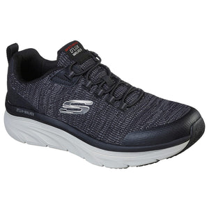 Skechers Men's D'lux Walker Pensive Oxford, Black/White, 13 4E US