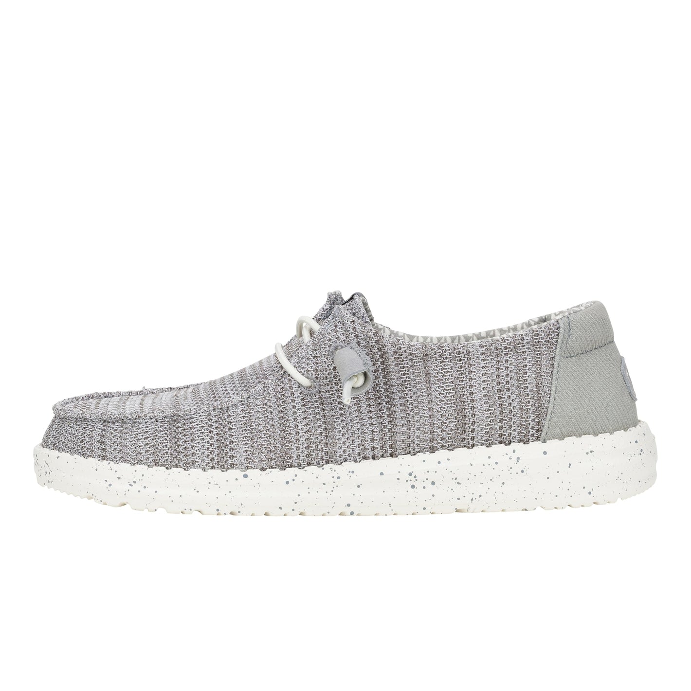 HEYDUDE Wendy Stretch Sox Light Grey Size 8, Women’s Shoes, Women’s Slip-on Loafers, Comfortable & Light-Weight