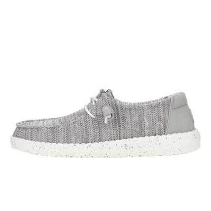 HEYDUDE Wendy Stretch Sox Light Grey Size 8, Women’s Shoes, Women’s Slip-on Loafers, Comfortable & Light-Weight