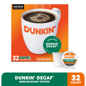 Dunkin' Decaf Original Blend, 32 Keurig K-Cup Pods
