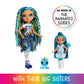 Rainbow High Littles Rainbow Fantasy Fairies + Pet – Sapphire, Blue 5.5" Posable Small Doll & Fantasy Dog Pet with Interchangeable Fairy Wings, Kids Gift 4+