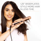 CHI Original Flat Iron Hair Straightener, Ceramic Floating Plates for Smooth Finish, Quick Heat Up Styling Tool, Adjustable Heat Settings, 1.25", Prosecco Please