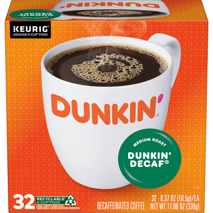Dunkin' Decaf Original Blend, 32 Keurig K-Cup Pods