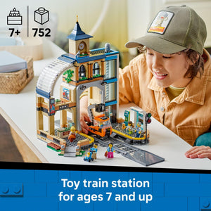 LEGO City Central Train Station Building Toy - Multi-Level Pretend Play Set for Boys & Girls, Ages 7+ - Building Blocks for Kids - Gift Idea for Birthdays - 60469