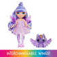 Rainbow High Littles Rainbow Fantasy Fairies + Pet – Amethyst, Purple 5.5" Posable Small Doll & Fantasy Pegasus Unicorn Pet with Interchangeable Fairy Wings, Kids Gift 4+