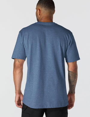 Carhartt Men's Iconic K87 Pocket T-Shirt, Dark Tranquil Blue Heather, XX-Large
