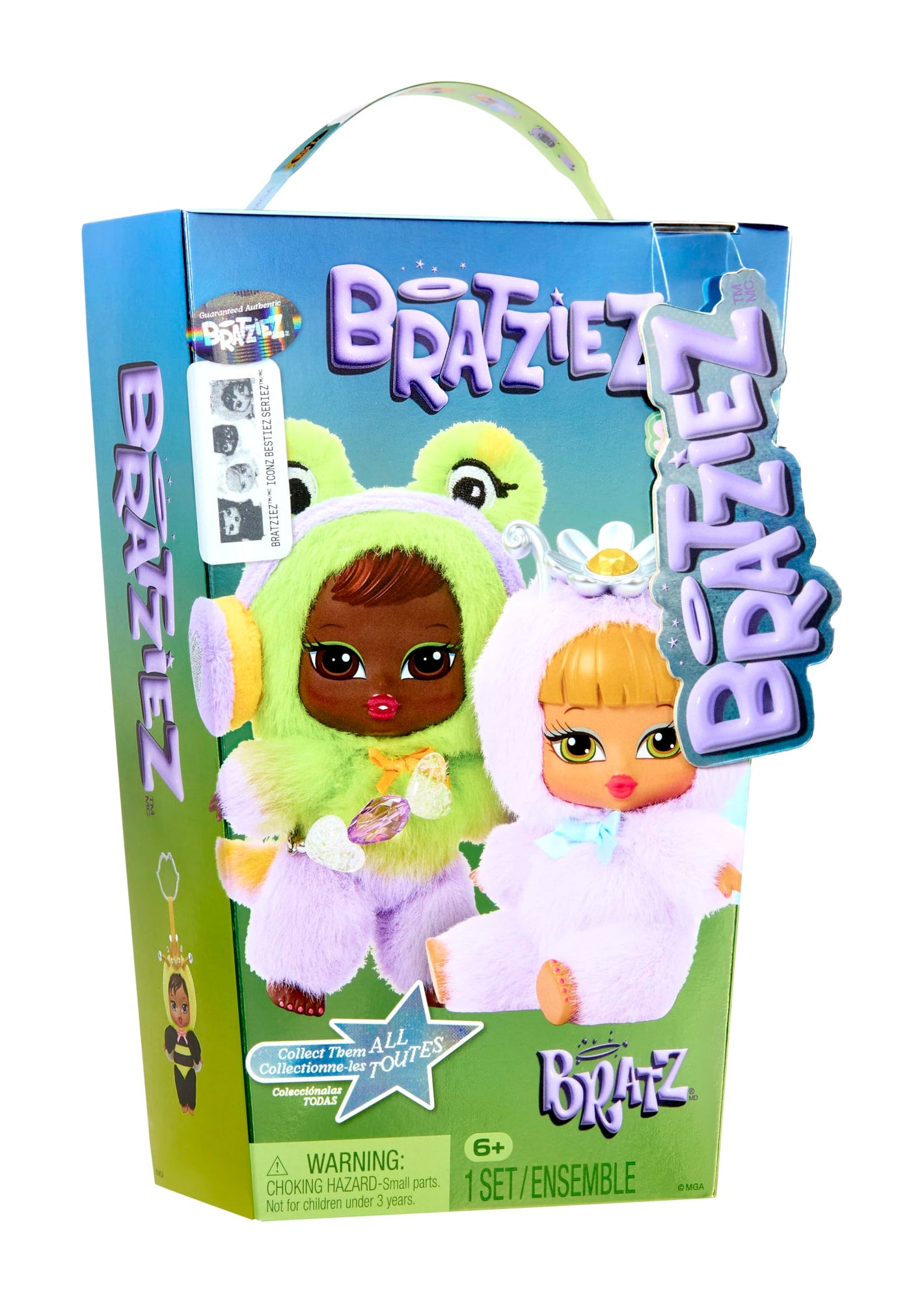 Bratz Bratziez Iconz Bestiez Plush Blind Box with Charm Clip and Accessory, Collectible Characters