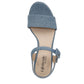 LifeStride Womens Rhythmn Platform Block Heel Sandals Denim Blue 8 M