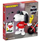 Brickcraft Peanuts Joe Cool Brick Building Kit (643-Piece Set), 2-in-1 Poseable Snoopy Figure with Woodstock, Display Base and Sunglasses, Collectible Display Gift