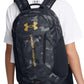 Under Armour Unisex Hustle 6.0 Backpack, Black/Metallic Gold, One Size
