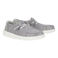 HEYDUDE Wendy Stretch Sox Light Grey Size 6, Women’s Shoes, Women’s Slip-on Loafers, Comfortable & Light-Weight