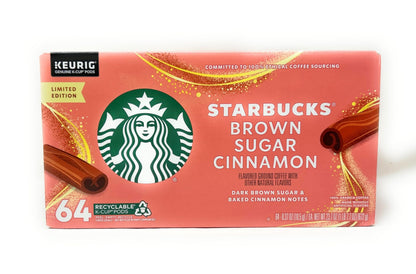 Starbucks K-Cup Coffee Pods, Brown Sugar Cinnamon Flavored Coffee for Keurig Brewers, 100% Arabica, Limited Edition, 6 Boxes (60 Pods Total)