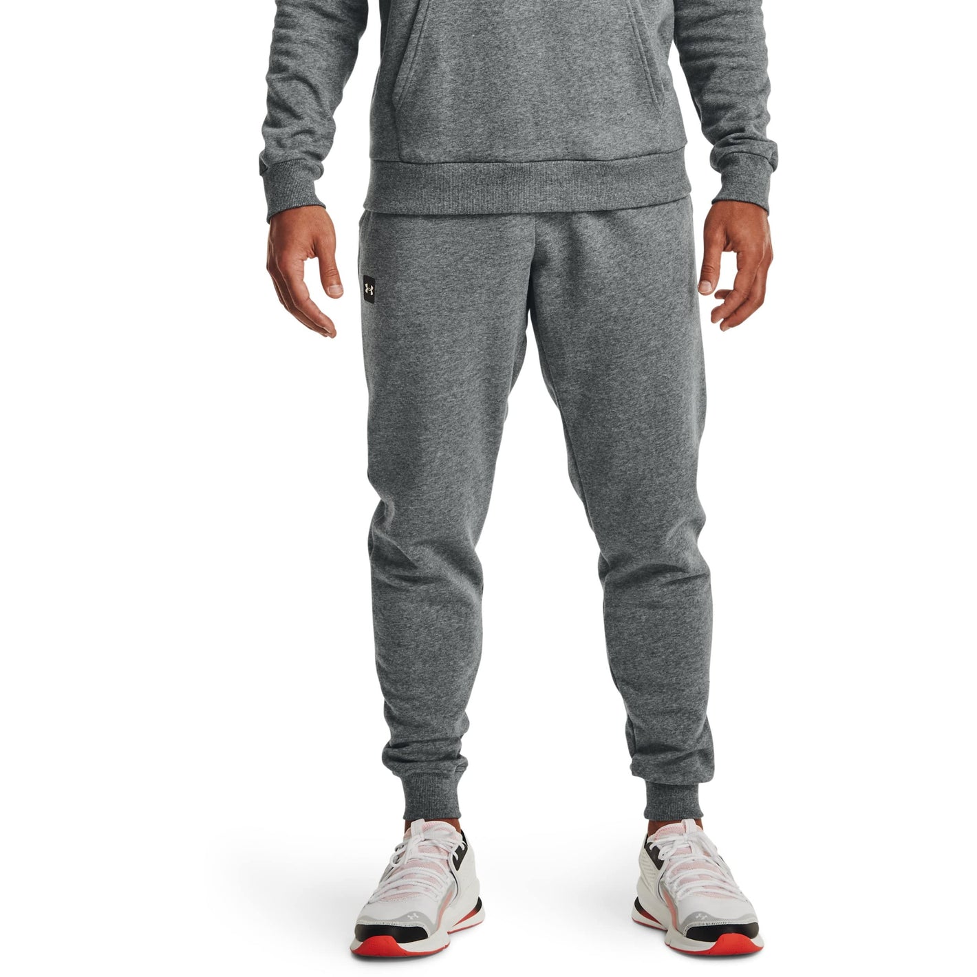 Under Armour mens Rival Fleece Joggers , Pitch Gray Light Heather (012)/Onyx White , 4X-Large