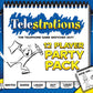 USAopoly Telestrations Party Pack 12 Player | 600 New Phrases to Sketch | Board Game | A Fun Family Game for Kids and Adults | Family Game Night Just Got Better | Telephone Game Sketched Out, Multi-colored