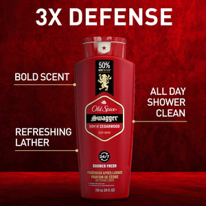 Old Spice Body Wash for Men, Long-Lasting Swagger Scent, 24 fl oz Pack of 6