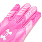Under Armour Men's F9 Nitro Football Gloves, (652) Rebel Pink/Fluo Pink/Metallic Silver, Large