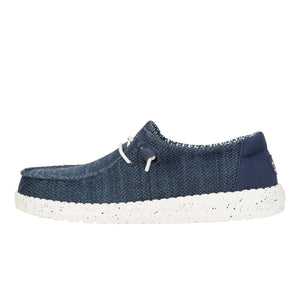 HEYDUDE Wendy Stretch Sox Navy Size 8, Women’s Shoes, Women’s Slip-on Loafers, Comfortable & Light-Weight
