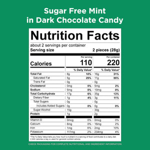 RUSSELL STOVER Sugar Free Dark Chocolate Mint Patties Candy, 2 oz. bag (Pack of 10)