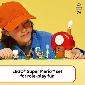 LEGO Super Mario Party at Toad’s House Building Toy - Pretend Play Set for Boys & Girls, Ages 7+ - Kids Building Blocks with Digital Action & 2 Toad Toy Figures - Gift Idea for Birthdays - 72041