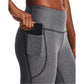 Under Armour Womens HeatGear Armour High Waisted Pocketed No-Slip Capri , Charcoal Light Heather (019)/White , X-Small