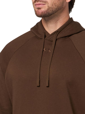 Under Armour Men's Rival Fleece Hoodie, (230) Gridiron Brown / / Gridiron Brown, Large