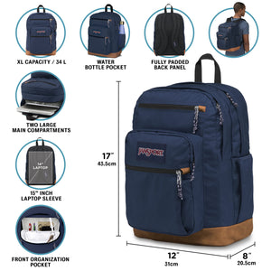 JanSport Cool Backpack, with 15-inch Laptop Sleeve - Large Computer Bag Rucksack with 2 Compartments, Ergonomic Straps, Loden Frost
