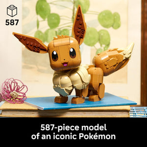 LEGO Pokémon Eevee - Collectible Building Set for Adults, Ages 18+ - Posable Pokémon Figure for Display - Desk, Bookshelf or Home Office Decor - Gift for Men & Women - 72151