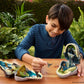 Mattel Jurassic World Rebirth Micro Adventure Playset, Tyrannosaurus Rex Head Opens to 4 Interactive Features, 3 Micro Figures, T. Rex Dinosaur Toy