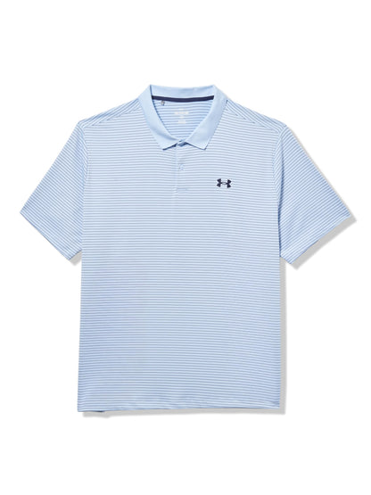 Under Armour Mens Matchplay Printed Golf Polo Nimbus Blue/Midnight Navy/Midnight Navy 4X-Large Regular
