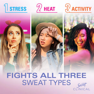 Secret Clinical Strength Antiperspirant Deodorant for Women, Couldn't Be Lovelier, 3X Sweat Protection, 72hr Sweat & Odor Protection, PH Balanced, Invisible Solid, Raspberry & Bubbles Scent, 2.6 oz