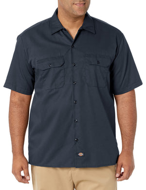 Dickies Men's Short-Sleeve Work Shirt, Dark Navy, Small