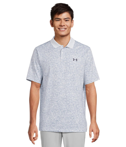 Under Armour Men's Matchplay Printed Golf Polo White/Blue Smoke/Midnight Navy XX-Large