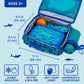Bentgo Kids Lunch Bag - Durable, Double-Insulated Lunch Bag for Kids 3+; Holds Lunch Box, Water Bottle, & Snacks; Easy-Clean Water-Resistant Fabric & Multiple Zippered Pockets (Shark)