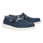 HEYDUDE Wendy Stretch Sox Navy Size 9, Women’s Shoes, Women’s Slip-on Loafers, Comfortable & Light-Weight